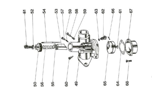 Karburátor MF70 - 65– Plavák kompletný